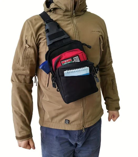 Edc Pistol Carry Bag - حقيبة كتف تكتيكية للحمل المخفي: حقيبة