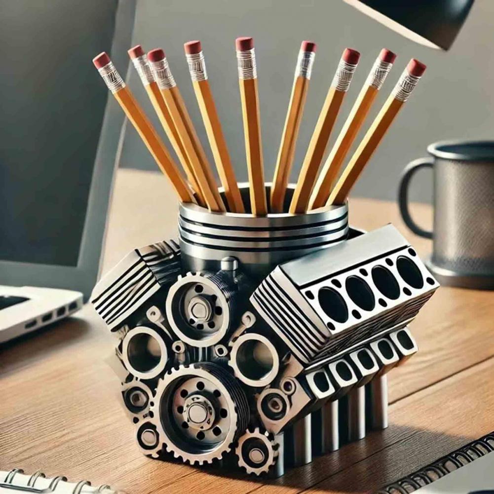 Edc Carry Pen - حامل القلم الراتنج V8 محرك السيارة