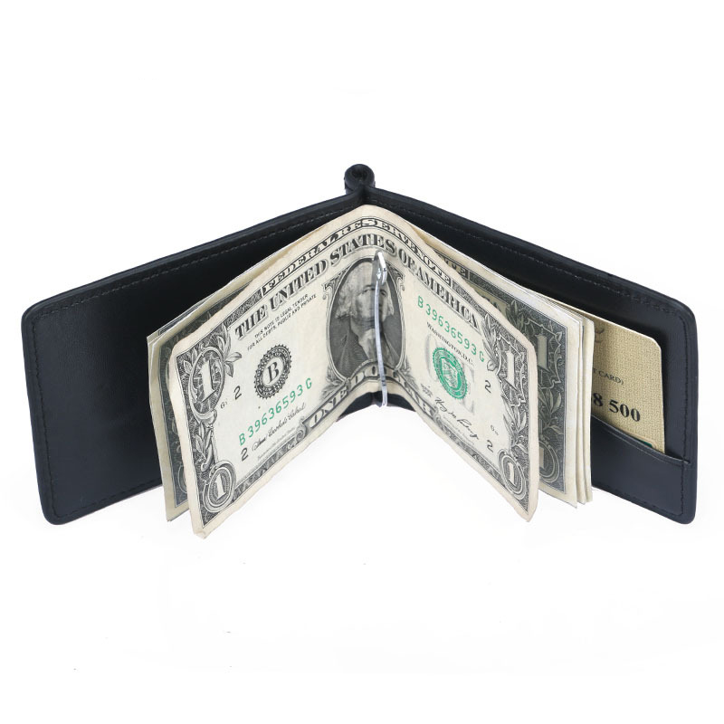 Money Clip Magnetic - محفظة نقود جلدية صغيرة جديدة للرجال