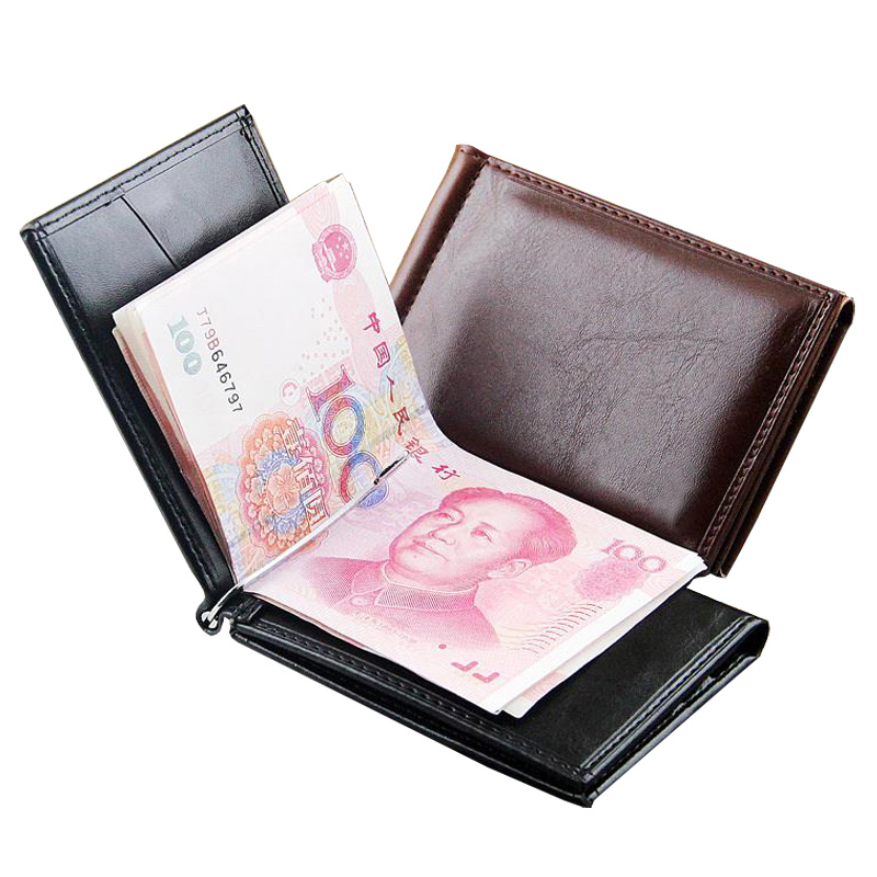 Money Clip Magnetic - محفظة جلدية عصرية للرجال ، محفظة