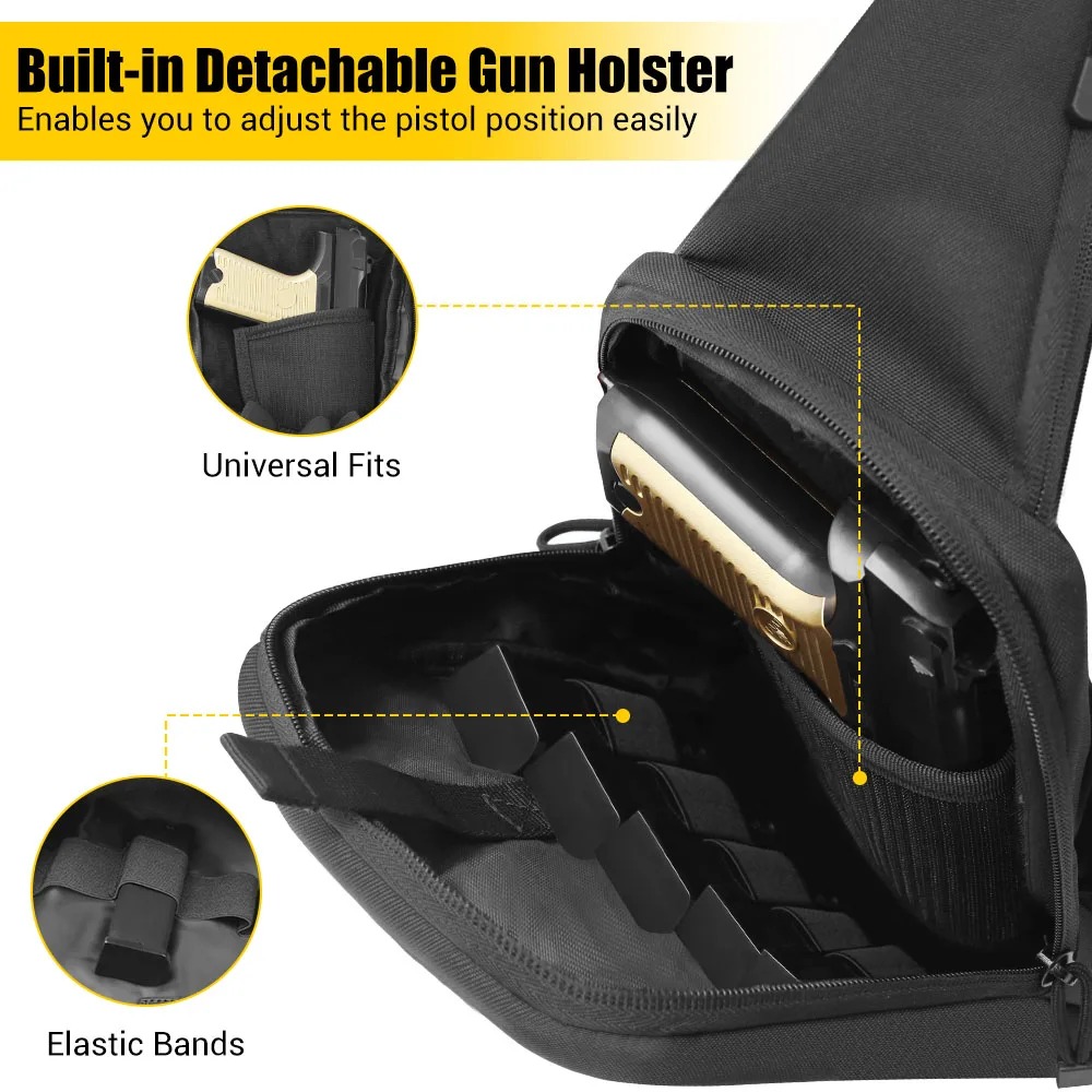 حقيبة صدرية مخفية لحمل المسدس، - مراجعة Edc Pistol Carry Bag وسعره