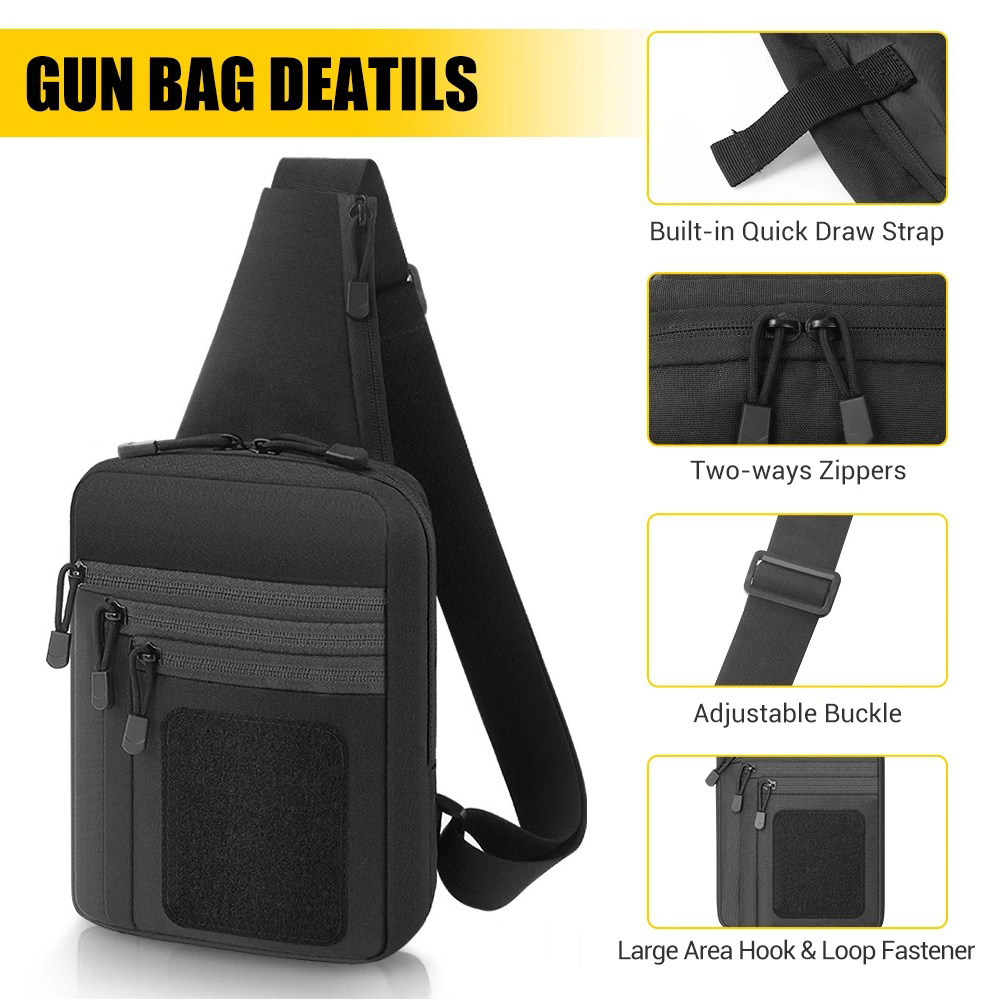 حقيبة صدرية مخفية لحمل المسدس، - مراجعة Edc Pistol Carry Bag وسعره