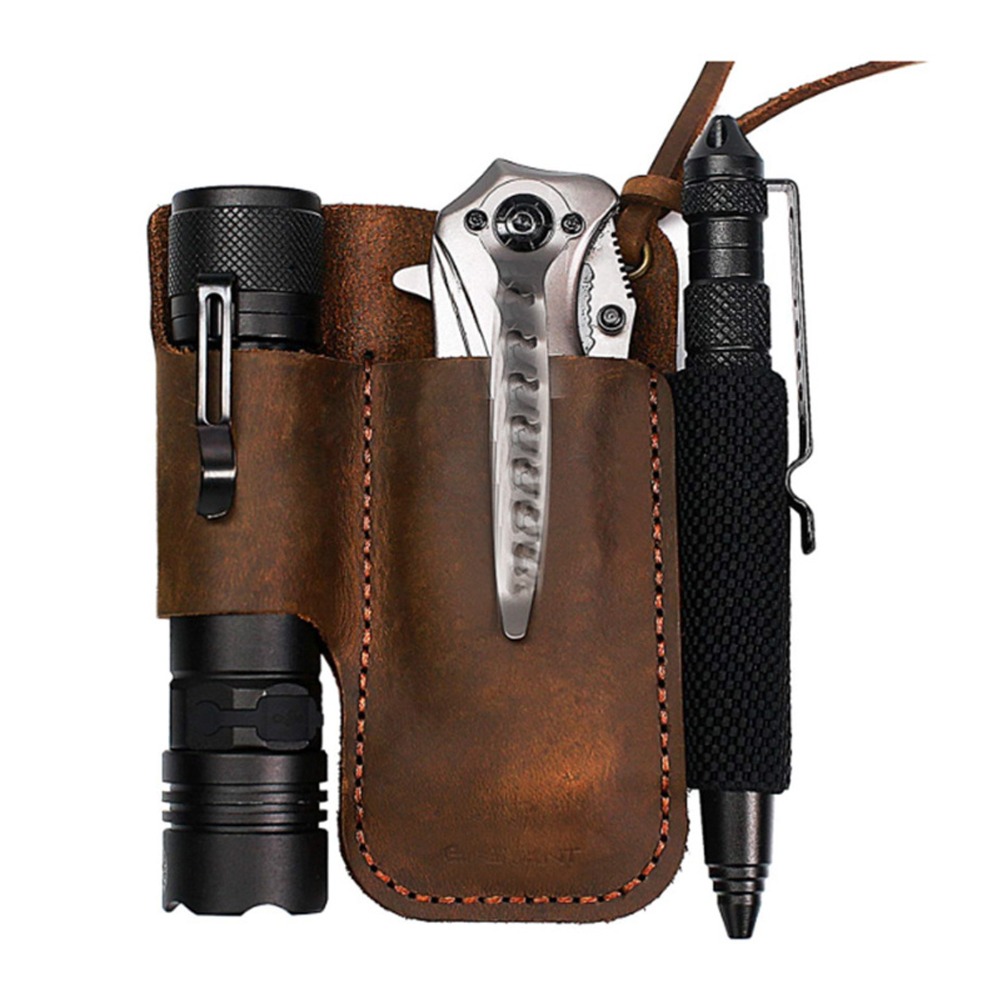 حافظة متعددة الاستخدامات من جل - مراجعة Leather Edc. Carry Pouch وسعره