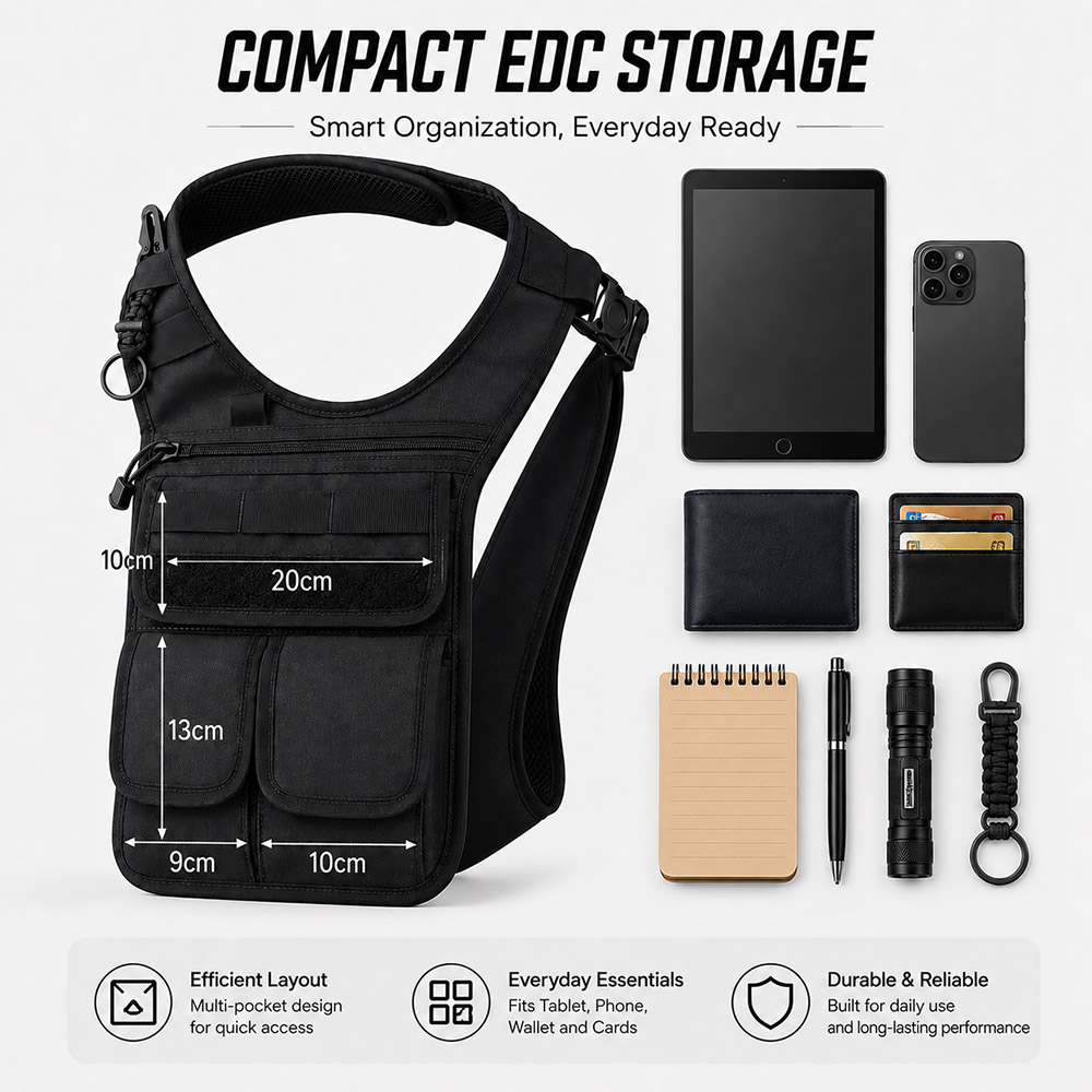 حقيبة أدوات تكتيكية مخفية تحت  - مراجعة Edc Concealed Carry Bag وسعره