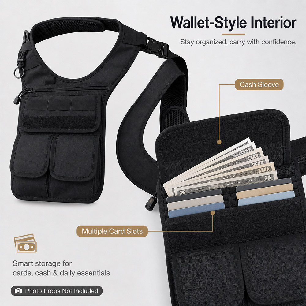 حقيبة أدوات تكتيكية مخفية تحت  - مراجعة Edc Concealed Carry Bag وسعره