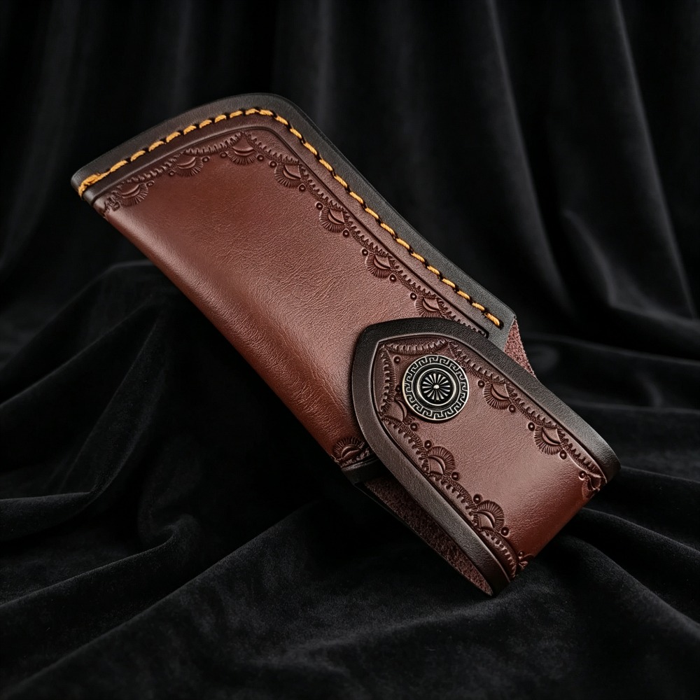 جراب سكين من الجلد الطبيعي الم - مراجعة Leather Edc. Carry Pouch وسعره